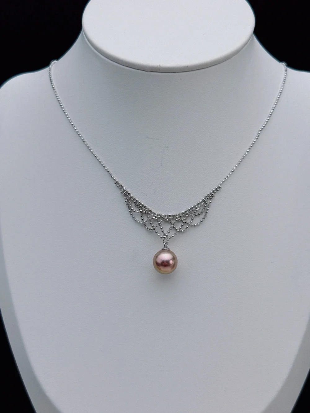 Handmade 11mm High Quality Edison Freshwater Pearl Necklace 16+2” 26X469